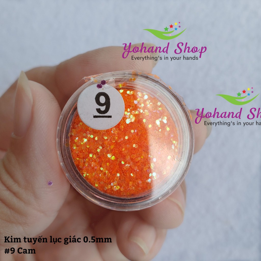 Kim tuyến lục giác 0.5mm - trang trí resin ( giá/ hộp)