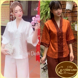 Áo Lam Đi Chùa - Mẫu Bà Lai Gấm Và Lụa Pháp Cao Cấp Giá Rẻ Bất Ngờ