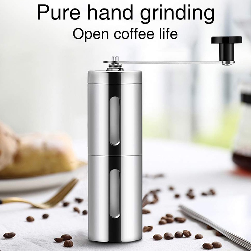 Dụng cụ xay nghiền cà phê cầm tay bằng thép không gỉ có thể điều chỉnh thích hợp cho cho espresso/ cà phê kiểu Pháp