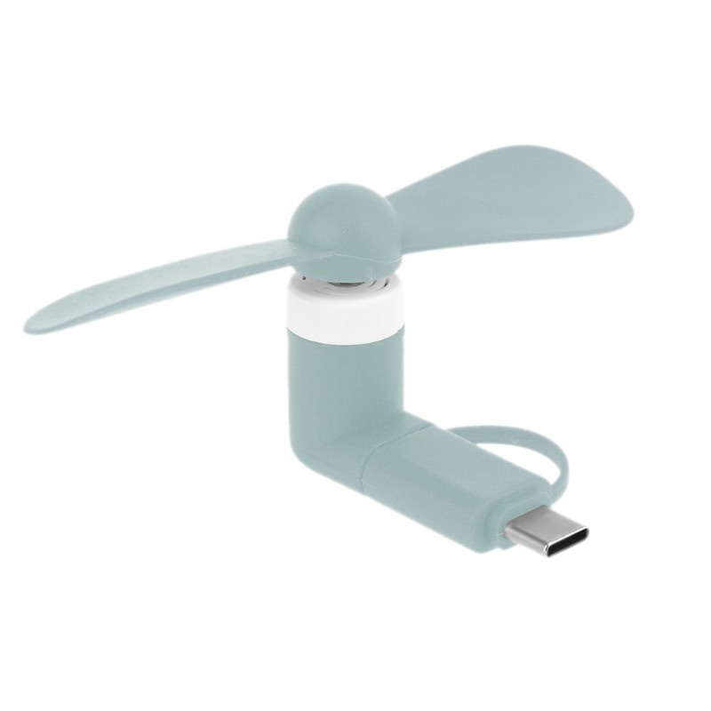 [yxa] Universal Cellphone Type C Micro USB OTG Mini Fan Cooler Mute Fan for Mobile Phone Tablet Type C Powerbank Charger