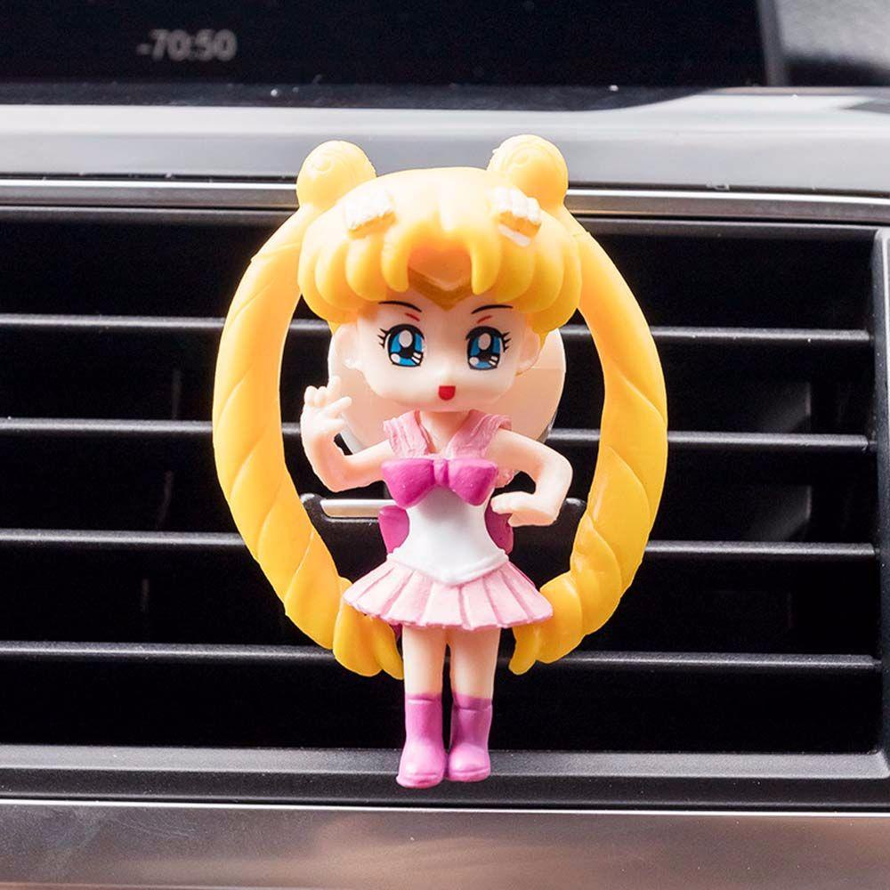 Kẹp Khuếch Tán Tinh Dầu Hình Thủy Thủ Mặt Trăng Trang Trí Xe Hơi