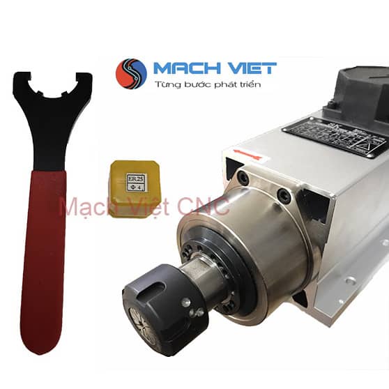 Spindle vuông THD công suất 2.2kW điện áp 220V đầu kẹp ER20 làm mát bằng gió