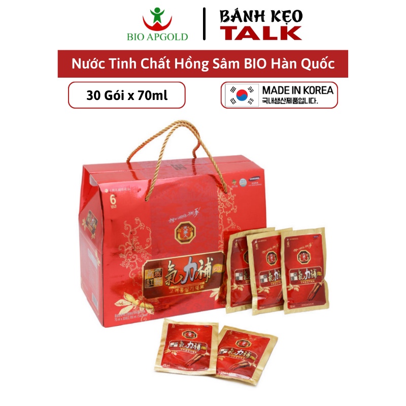 (Date 2025)Tinh Chất Hồng Sâm BIO Hàn Quốc 30 gói x 70 ml