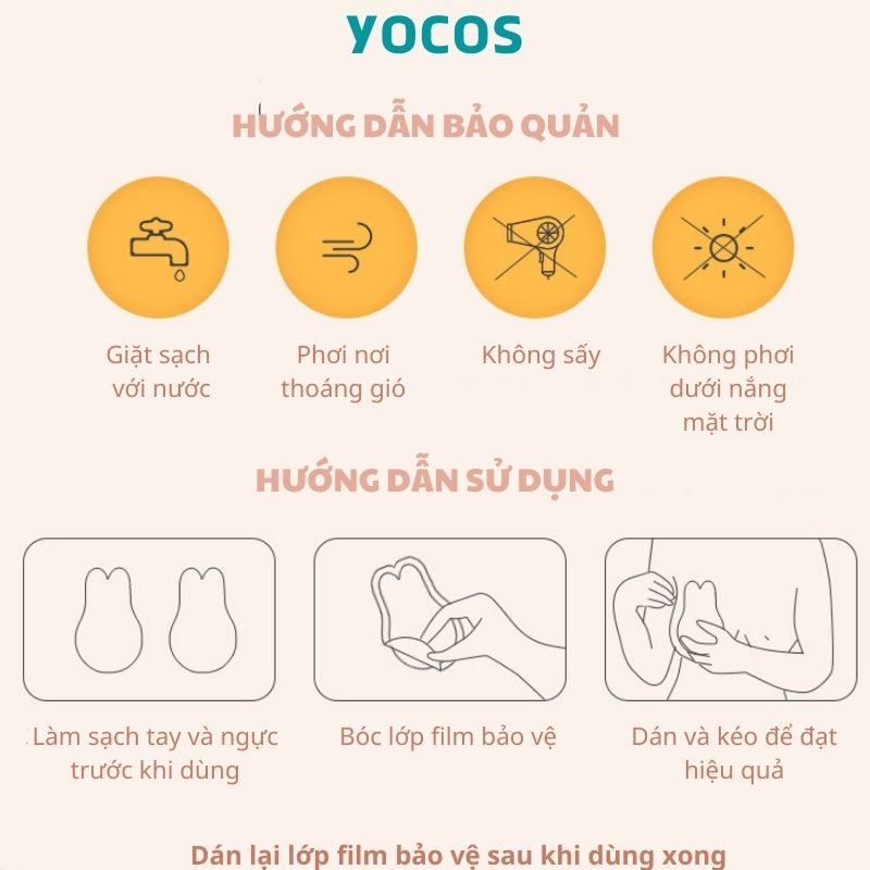 Miếng dán ngực nâng ngực silicon dùng thay bra dán nâng ngực YOCOS DN004