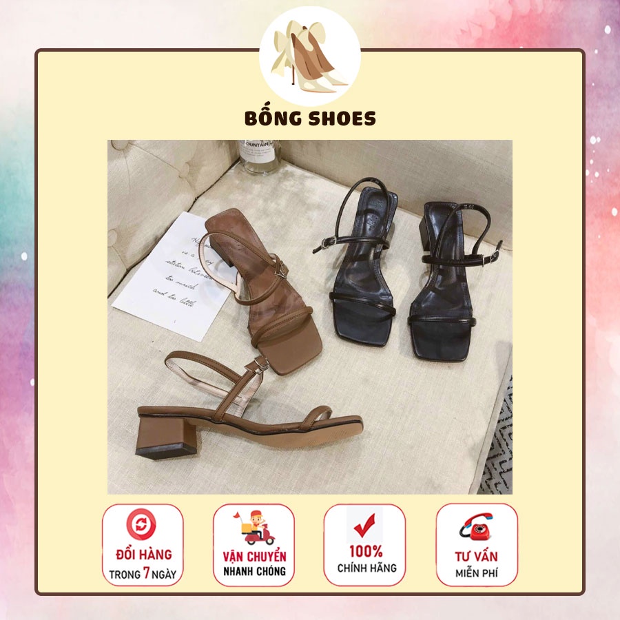 Sandal quai mỏng gót thấp, quai cài nhỏ xinh tiện lợi. Dáng basic dễ phối đồ - SA1063
