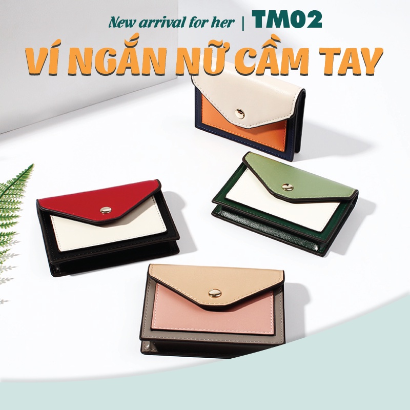 Ví nữ ngắn mini thời trang chính hãng TAILIAN nhỏ gọn nhiều ngăn đựng tiền da cao cấp cực đẹp giá rẻ TM02 - Tukado