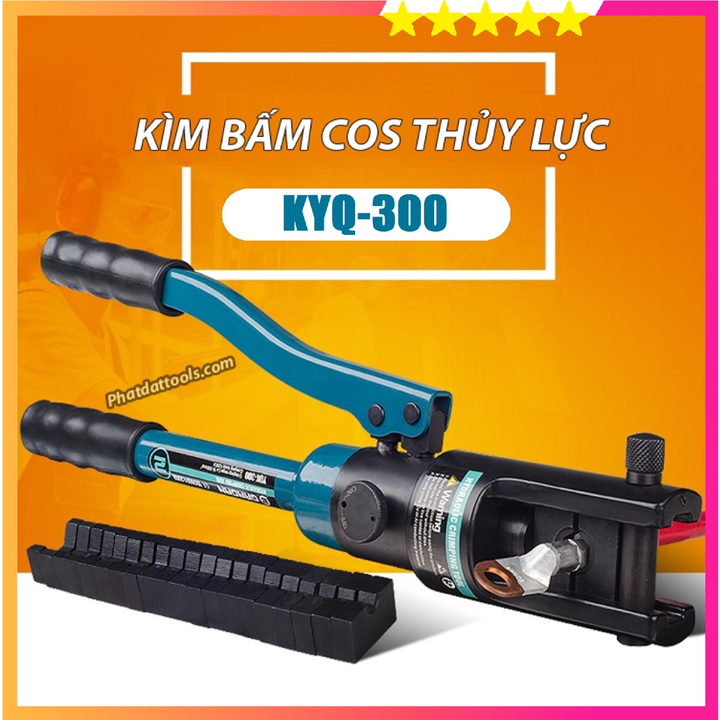 Kìm Ép Đầu Cốt Thủy Lực KYQ300 Xanh-Hàng Xuất Châu Âu Cao Cấp-Bảo Hành Toàn Quốc 6 Tháng
