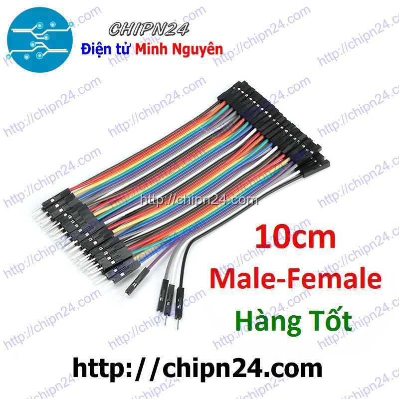 [20 SỢI] Dây Cắm Test Board 10cm Đực-Cái (Hàng Tốt)