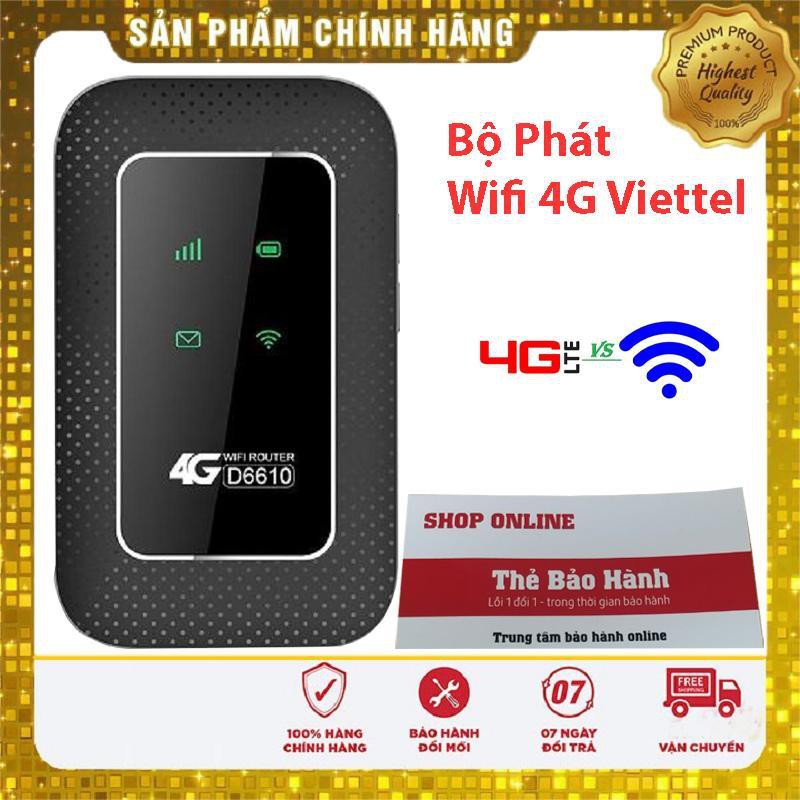 Củ Phát Wifi Không Dây 4G VIETTEL D6610 , Pin Dùng Trong 10h BỘ PHÁT WIFI TẦM CAO MỚI