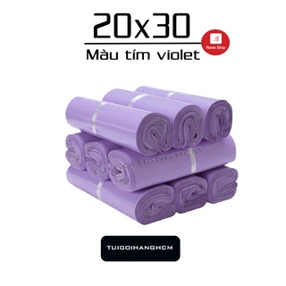 Túi gói hàng MÀU TÍM loại PHỔ THÔNG size 20x30cm có miếng dán tự dính cuộn 100 túi- Tuigoihanghcm