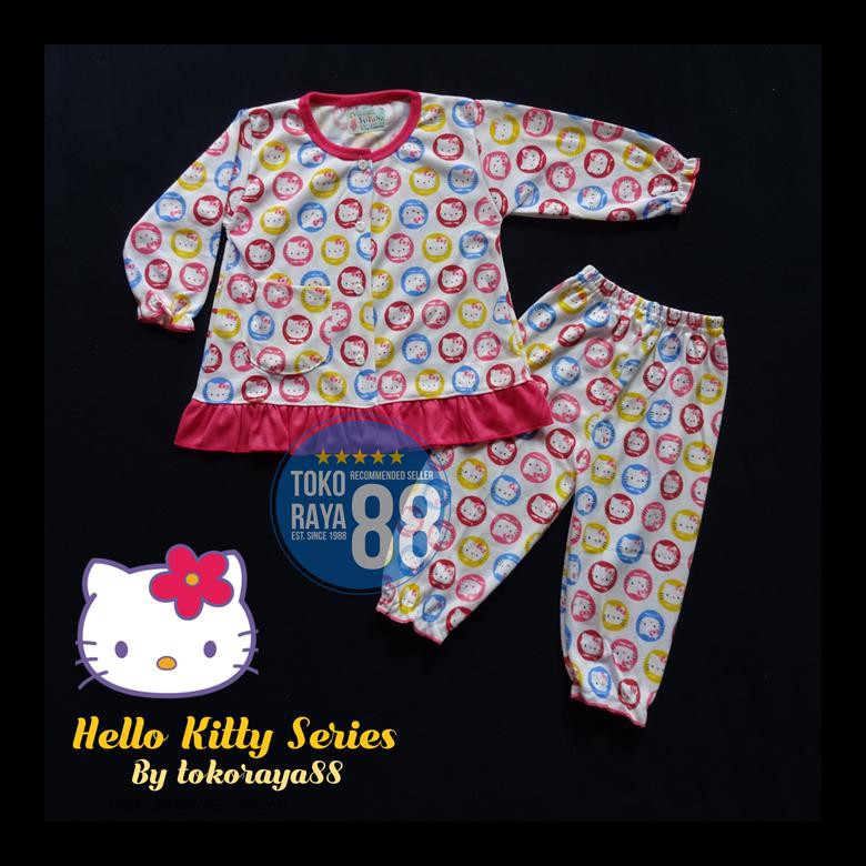 Bộ Đồ Ngủ Pijama In Hình Hello Kitty Cho Bé 6-18 Tháng Tuổi