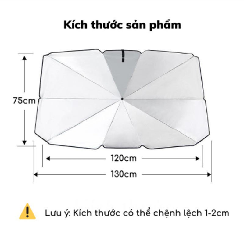 Ô dù che nắng kính lái ô tô, xe hơi - Chống nóng và bảo vệ taplo hiệu quả
