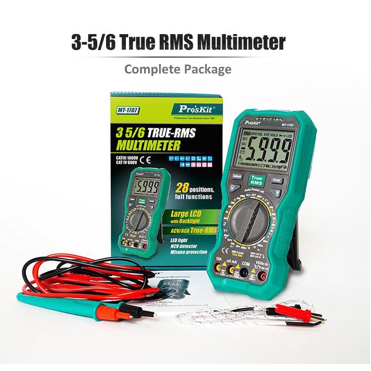 Đồng hồ đo điện tử True RMS Pro'skit MT-1707