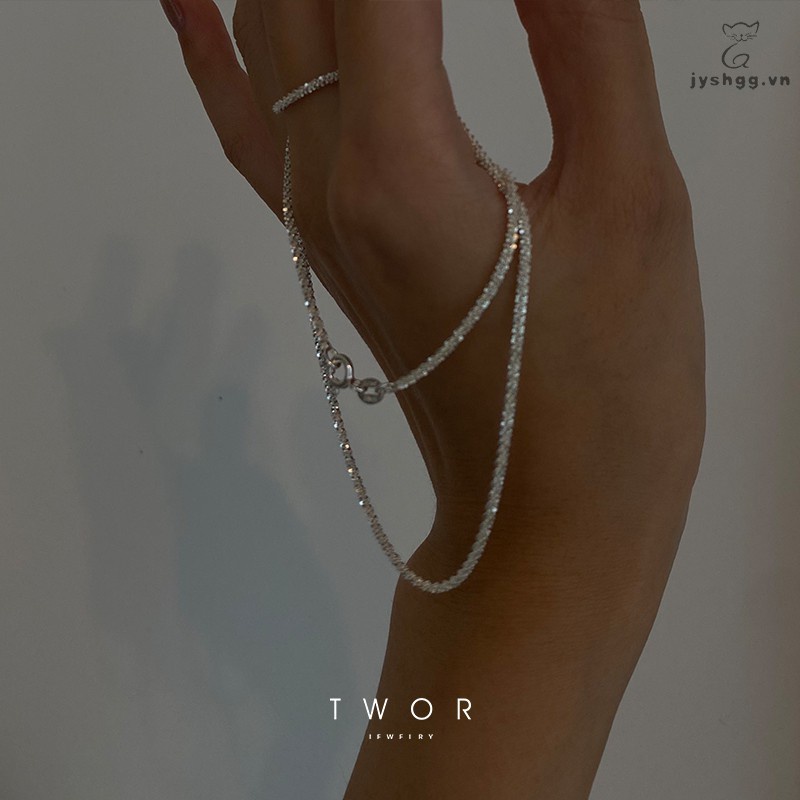 Dây chuyền choker hợp kim sáng bóng cổ điển đơn giản thời trang dành cho nam và nữ