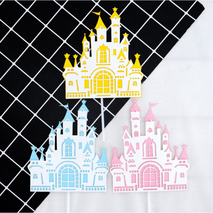 Topper Cake - Que Cắm Thẻ Giấy Trang Trí  Bánh Sinh Nhật, Bánh GATO, Món Ăn - Lâu Đài Cổ Tích Disney