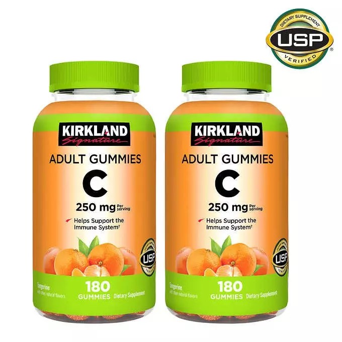 kẹo dẻo bổ sung vitamin c krkland adult gummies c 250mg 180 viên Healthy care quatangme