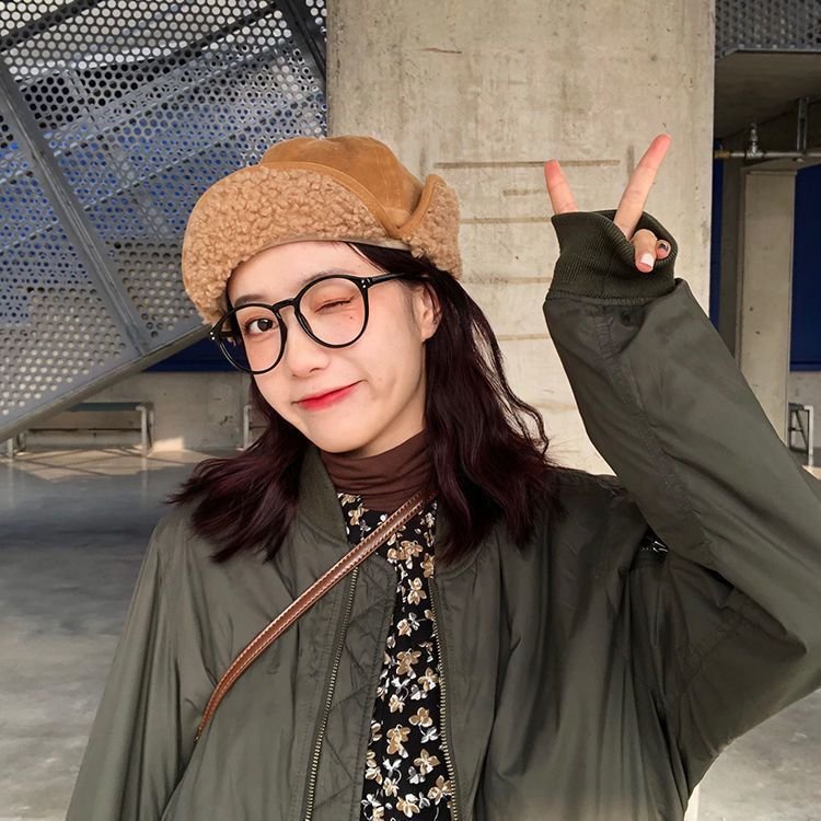 Kính giả cận mắt ngố tròn phong cách Nhật Hàn dễ thương chống UV và tia bức xạ thời trang nữ đi chơi chụp ảnh đẹp 076