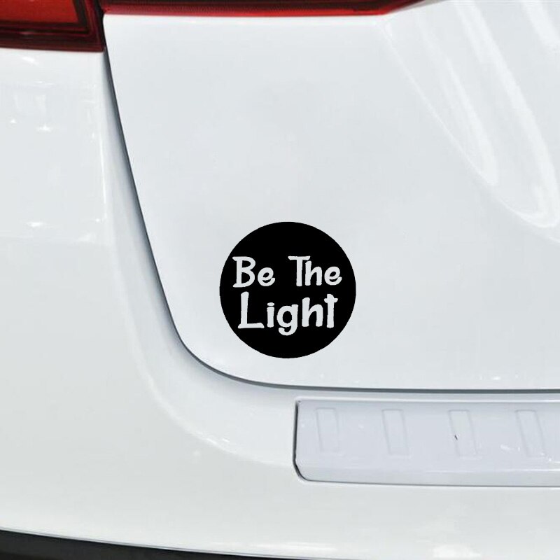 Decal Dán Trang Trí Xe Hơi Hình Chữ Be The Light 14cm X 14cm