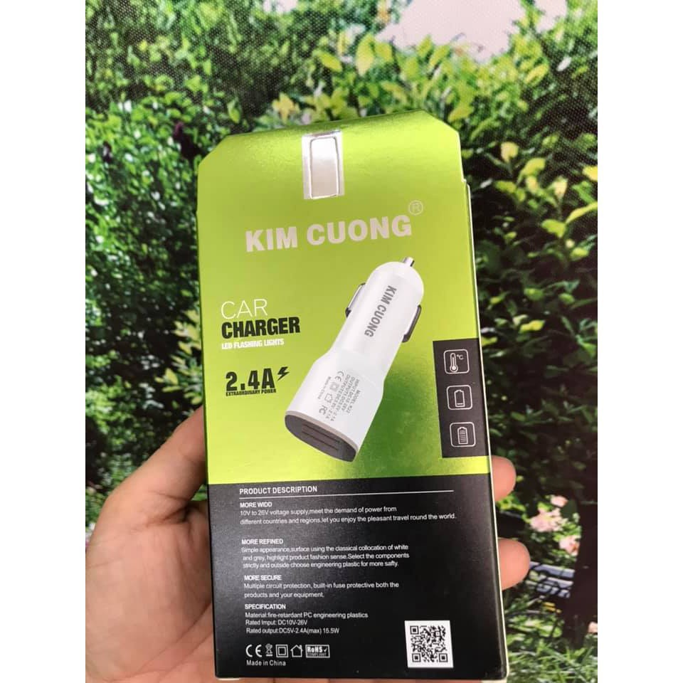 Tẩu sạc nhanh xe hơi ô tô chính hãng kim cương K22, 2 cổng ,sạc nhanh - Uni Shop