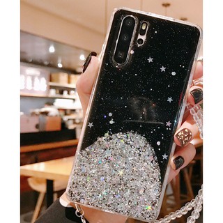 Case OPPO F19 A52 A72 A92 A92S A91 A9 A7 A5 A3S A5S F7 F9 F11 Pro A83 A79 A77 A73 A71 A59 A57 A39 Bling Glitter Stars Sequins Silicone Phone Case
