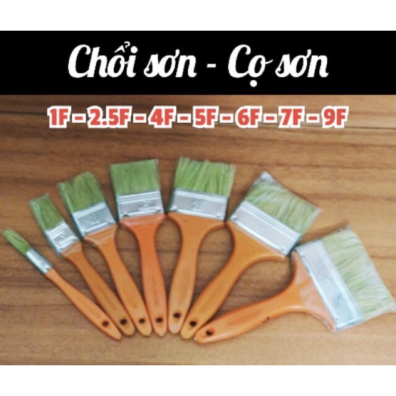 Sỉ 1lố/12cây Chổi quét sơn-Cọ quét sơn cán nhựa Đủ size