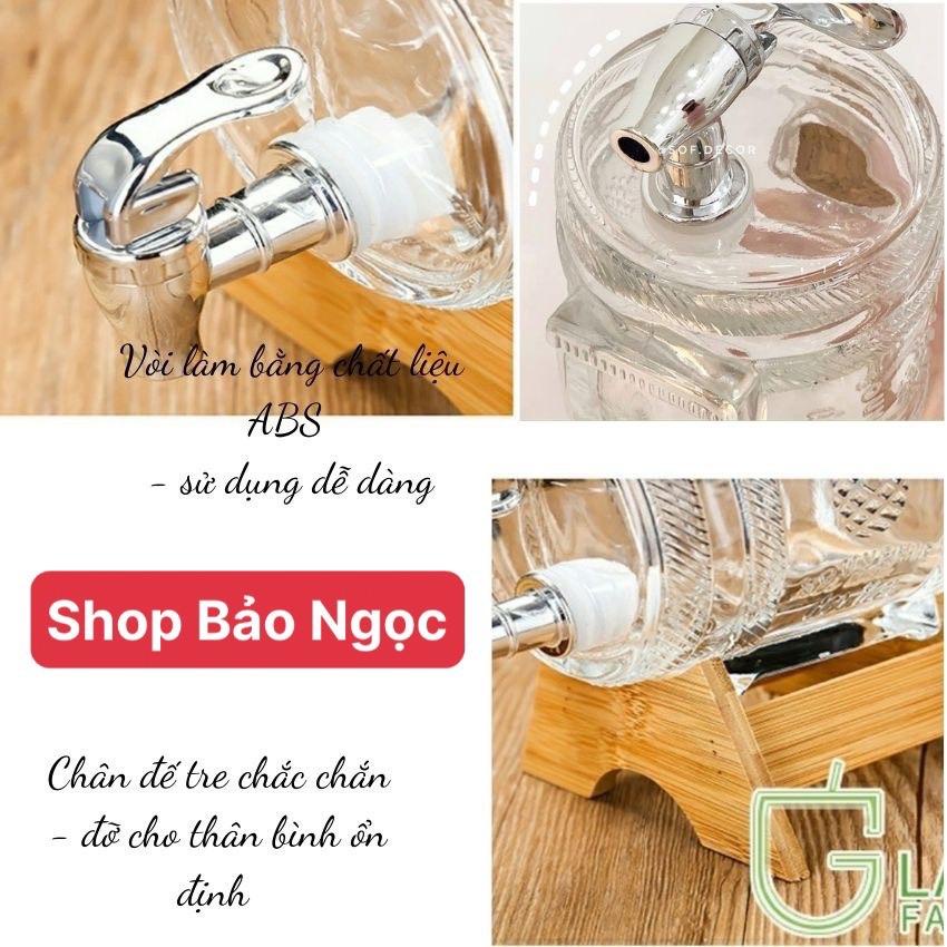 Bình Đựng Rượu 1 Lít Thủy Tinh, Chứa Nước Cao Cấp