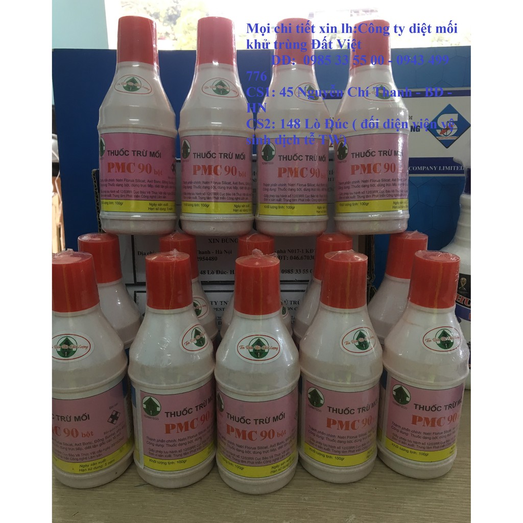 Combo 2 hộp nhử mối + 1 lọ thuốc diệt mối tận gốc PMC 90 + thuốc diệt mối hoá sinh SIFA