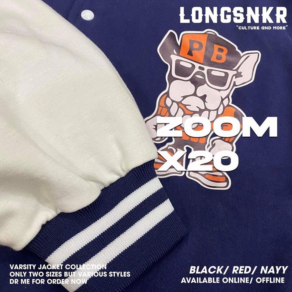 [Tặng Sticker và khăn Tuban] _ Áo khoác VARSITY NAVY họa tiết Longsnkr chất nỉ giữ nhiệt và thoáng - Bomber /Varsity | BigBuy360 - bigbuy360.vn
