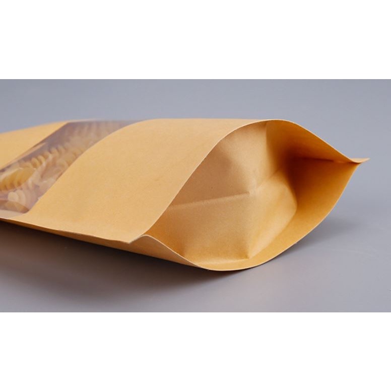 Túi Zip Kraft Đựng Thực Phẩm Có Cửa Sổ