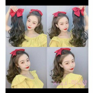 Tóc cột nơ xoăn❤freeship 50k❤ tóc cột nơ xoăn đủ màu đủ kiểu