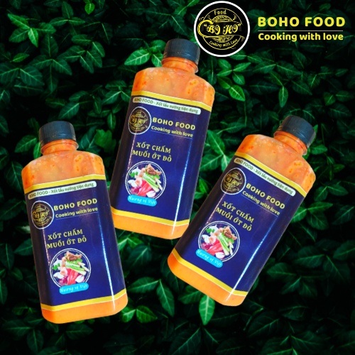 Nước chấm thịt nướng, sốt chấm hải sản, lẩu, đồ nướng, thịt nướng bbq, muối ớt đỏ, tiện dụng, BOHO Food, ớt, cay, 330ml