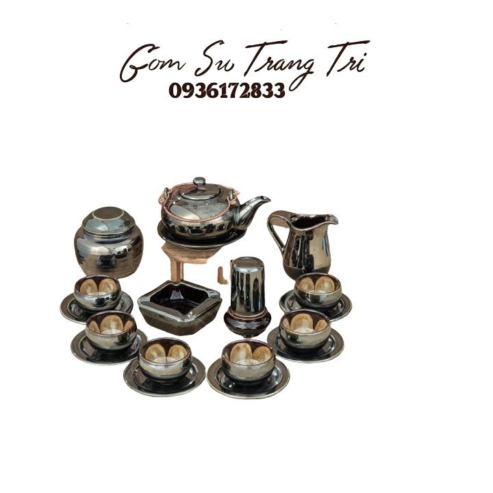 Ấm Chén Xanh Bạc Bát Tràng Hình Thức Mới Lạ Thiết Kế Tinh Tế Trang Trọng Với Các Kích Thước Phù Hợp