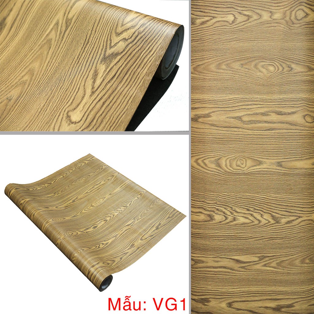 Giấy Dán Tường Decal Giả Vân Gỗ Có Sẵn Keo Bóc Dán, Chuyên Dán Tường, Tủ, Bàn Học Khổ 1.2m