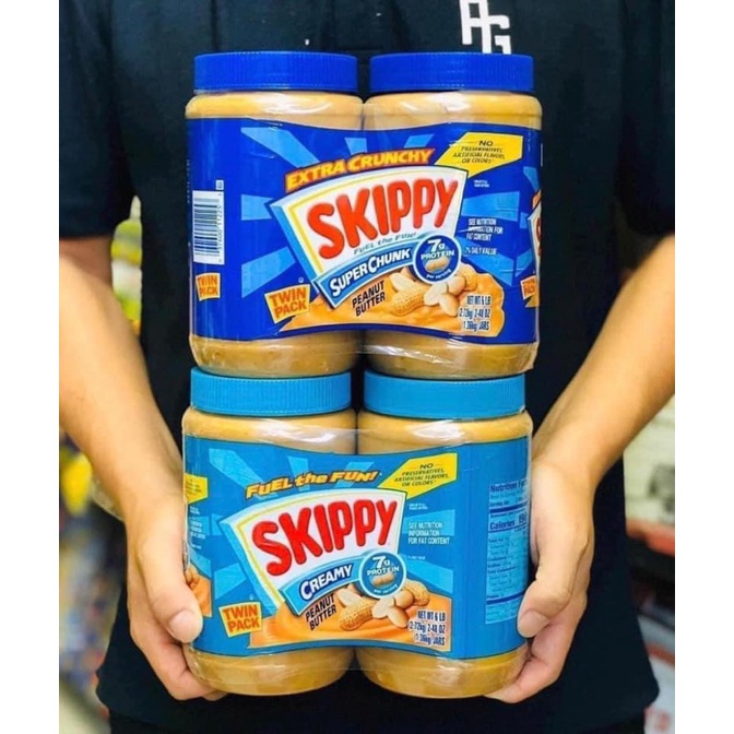 Bơ Đậu Phộng Skippy Cream Peanut Butter của Mỹ 1,36kg