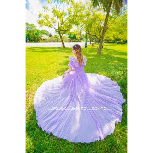 Váy bèo vai dập ly