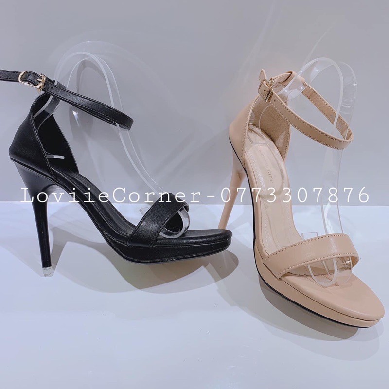 GIÀY CAO GÓT NỮ LOVIIECORNER - SANDAL CAO GÓT ĐẾ NHỌN 11CM ĐẾ ĐÚP QUAI MẢNH G0609 - G200215