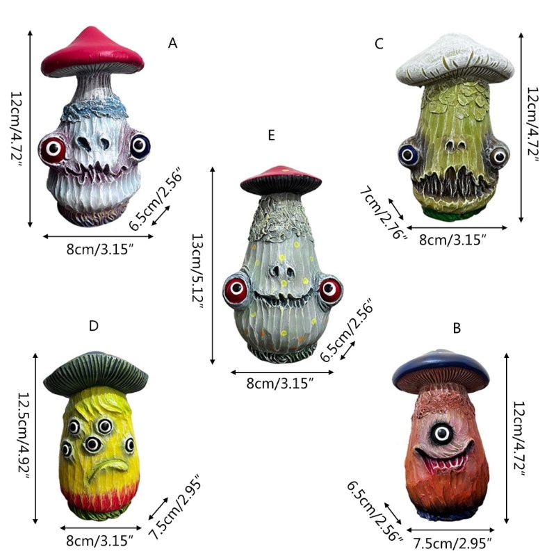 Đồ trang trí Cây Nấm Bằng Nhựa Resin Phong Cách Halloween Hiện Đại