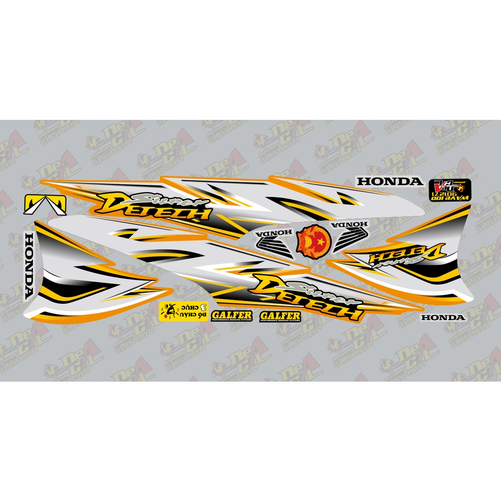 Tem rời Wave a 50 - 100 cc Đời 2006-2016 Mẫu Detech 901271