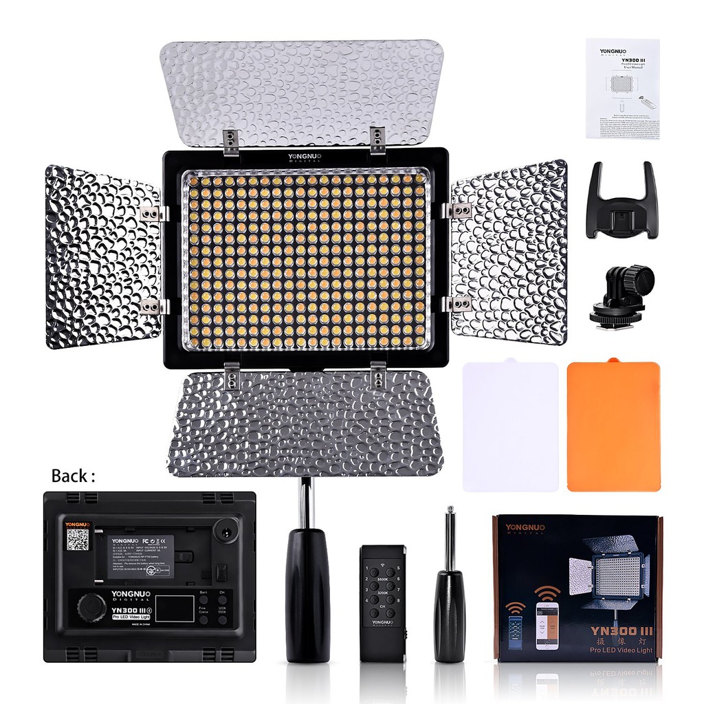 ĐÈN LED HÕ TRỢ SÁNG CHO QUAY PHIM CHỤP ẢNH YONGNUO YN300II