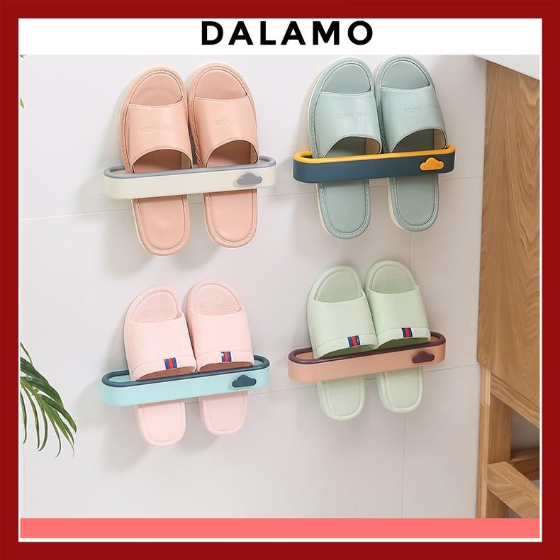 Giá để giày dép dán tường đẹp nhà vệ sinh, phòng tắm dễ thương, thanh treo khăn chịu lực GD01 DALAMO