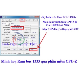 RAM Laptop 2Gb PC3-10600s (DDR3 2Gb Bus 1333 MHz) hàng bóc máy