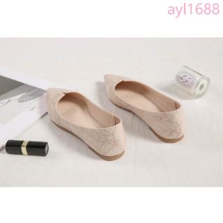 Giày Búp Bê Nữ Mũi Nhọn Size Lớn