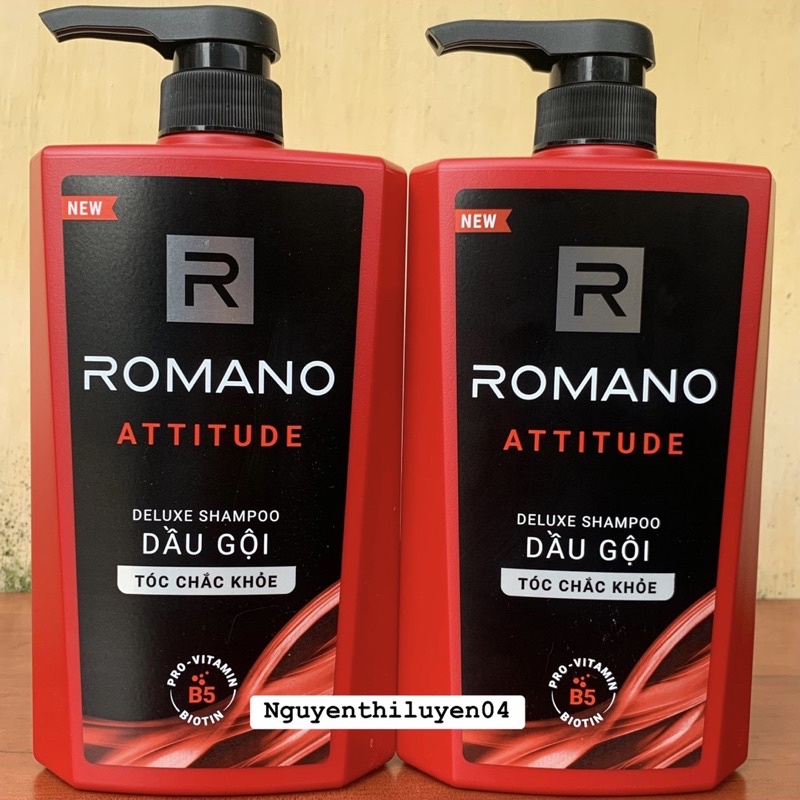 Dầu Gội Cao Cấp Cho Nam Romano Attitude 650g( mầu đỏ)
