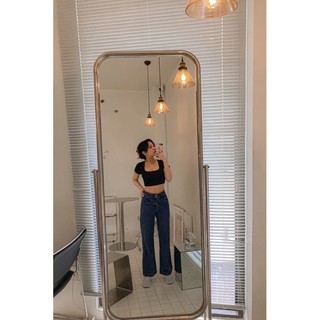 Áo Basic Croptop cổ U, Áo crotop thun body hack eo - MOONMY
