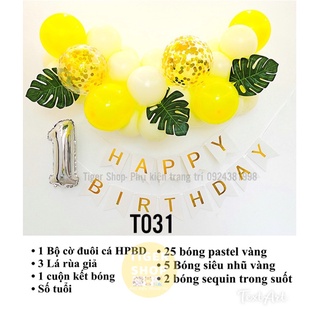 (Tặng Bơm+ Keo) Set Sinh Nhật Trang Trí Đơn Giản