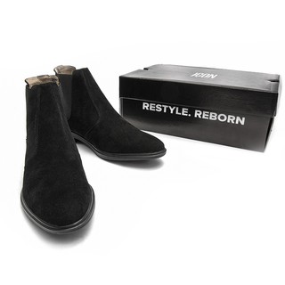 Giày Chelsea Boot ICON DENIM Chất Da Lộn Cổ Cao Đen