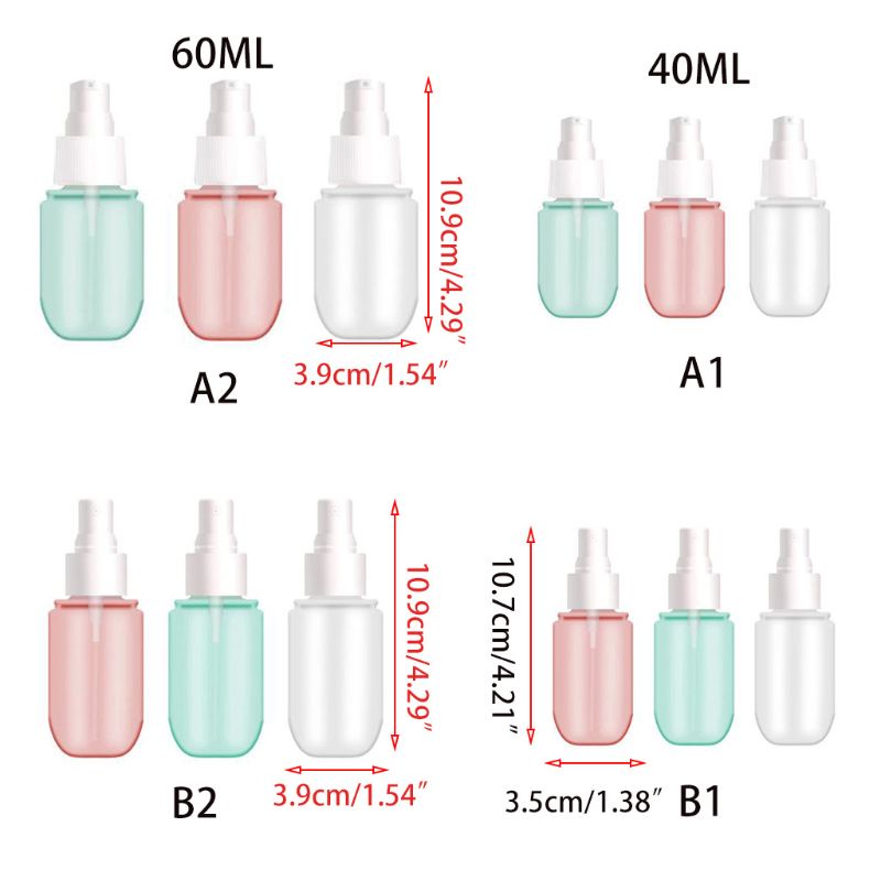 Set 3 Chai Rỗng Dạng Xịt Đựng Mỹ Phẩm Tiện Dụng