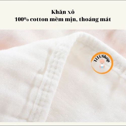 Khăn sữa cho bé, Set 5 Khăn xô 6 lớp mềm mịn, thoáng mát cho trẻ sơ sinh TiTi Shop