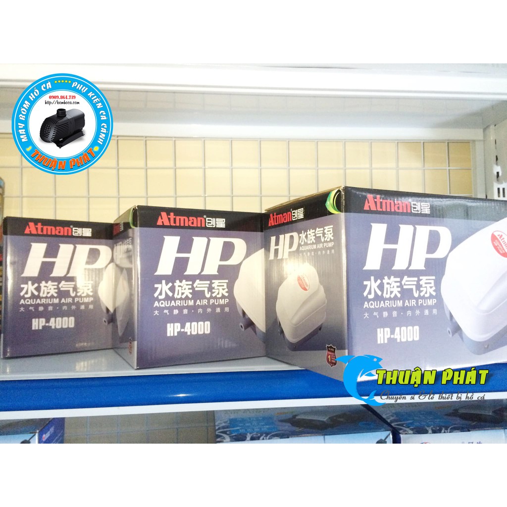Máy sục khí, sủi khí Oxy Atman Hp 4000 | HP 8000 | HP 12000  Không Tích Điện