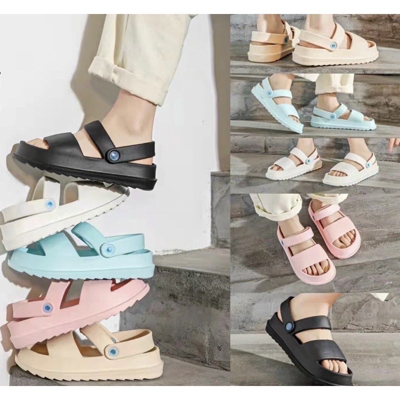 Sandal Đế Bánh Mì 2 quai kèm ảnh thật